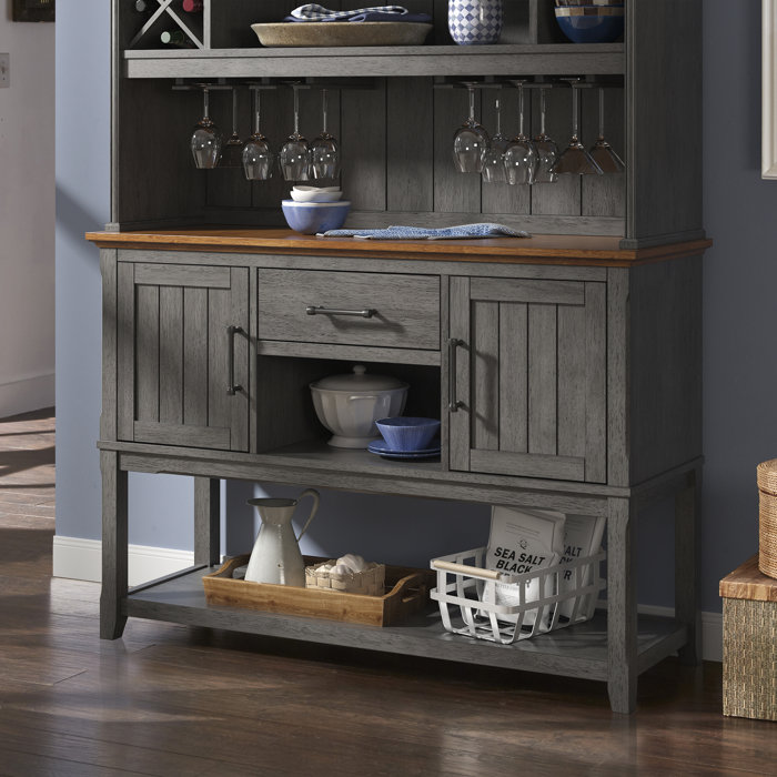 Kingstown Home Raber 51'' Solid Wood Sideboard with Bar Hutch & Reviews